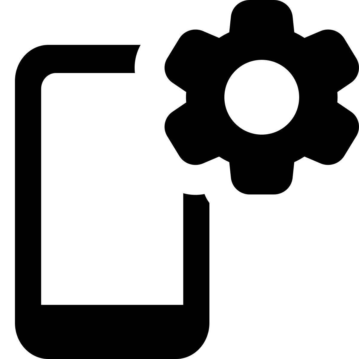 mobile settings icon