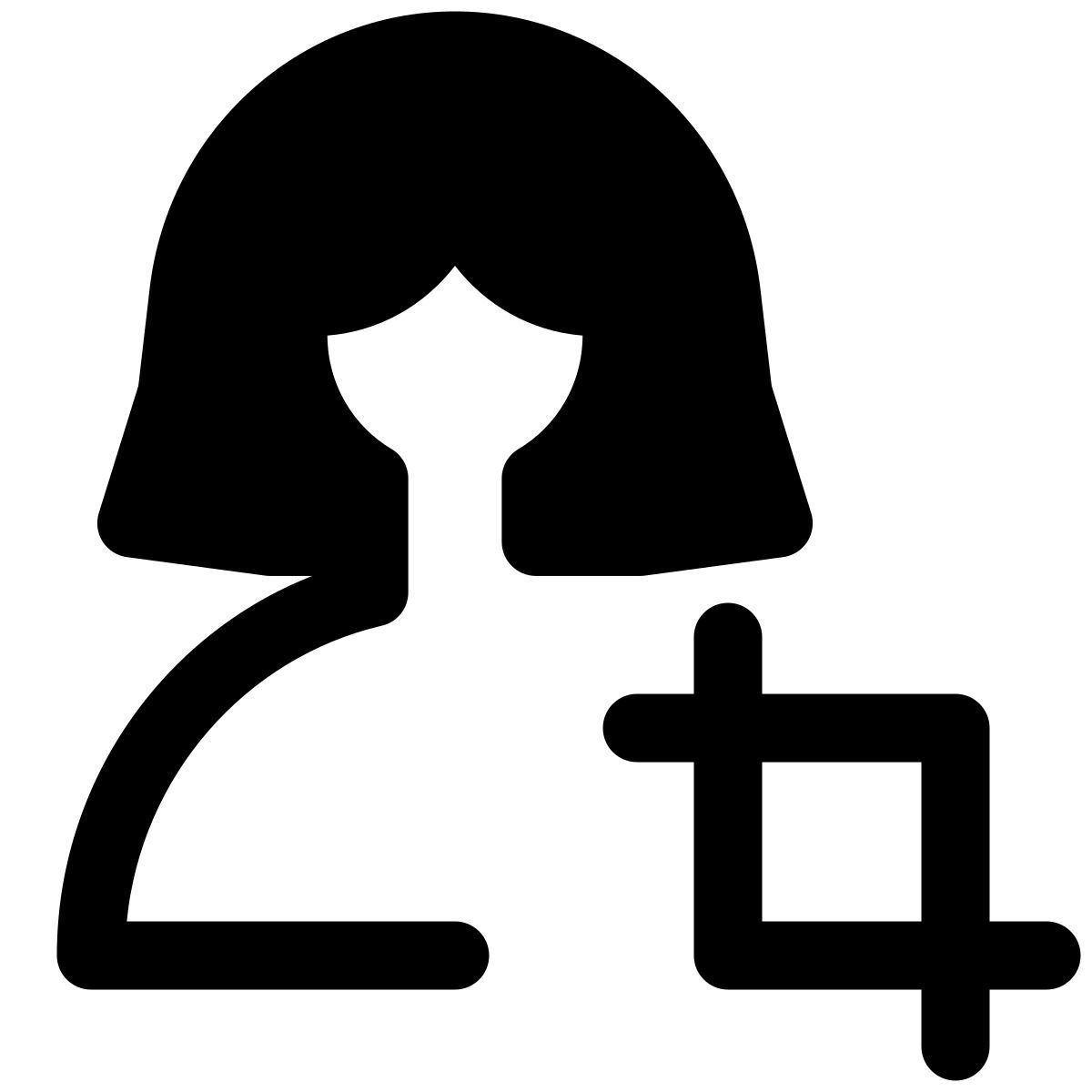 crop female profile picture for the company icon