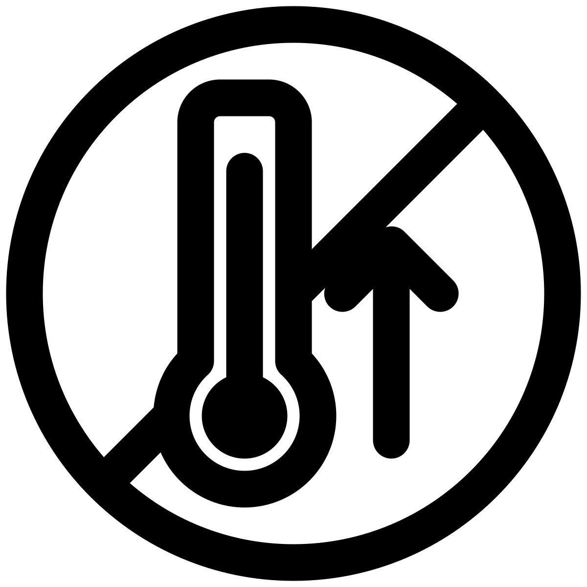 avoid extreme temperatures icon