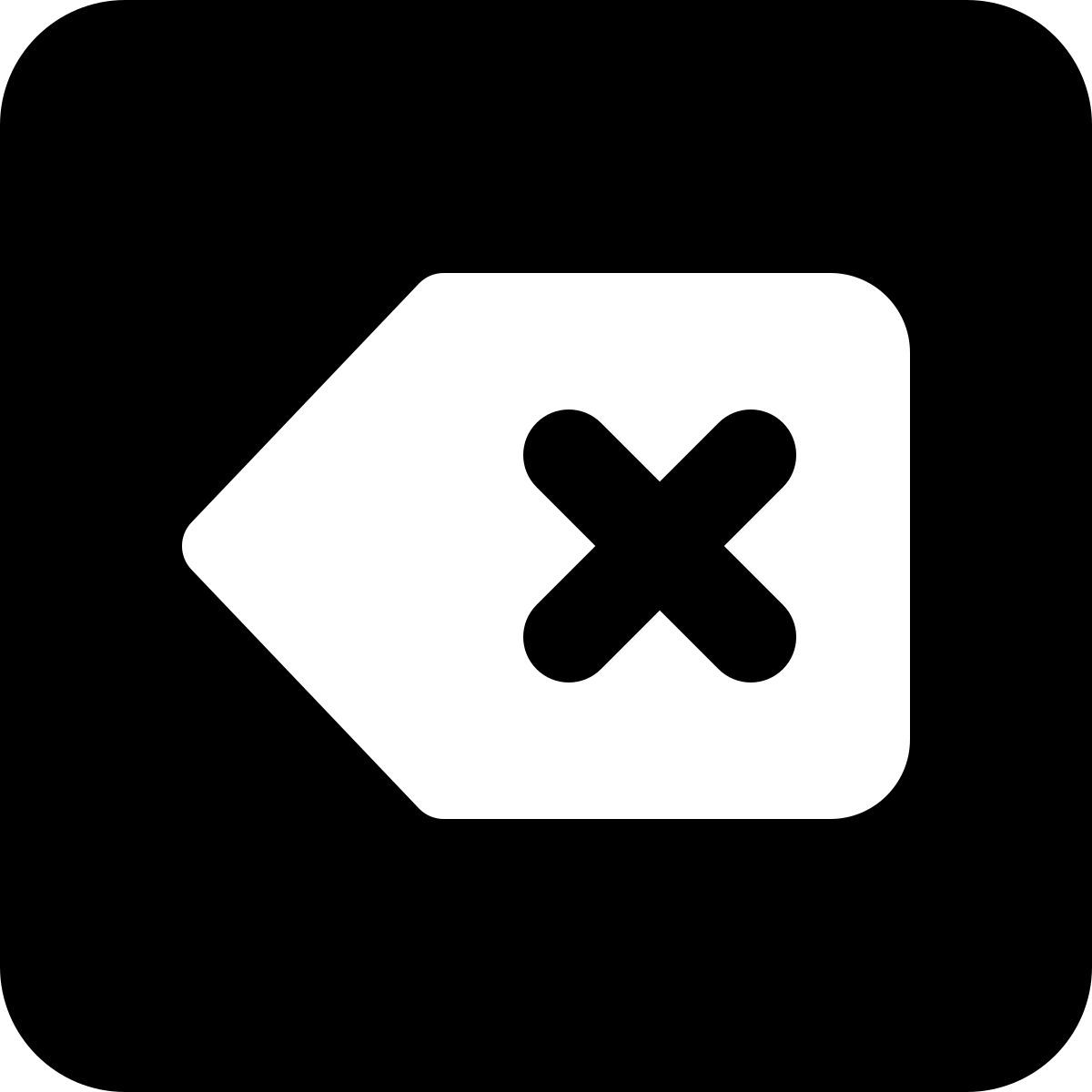 tasto backspace icon
