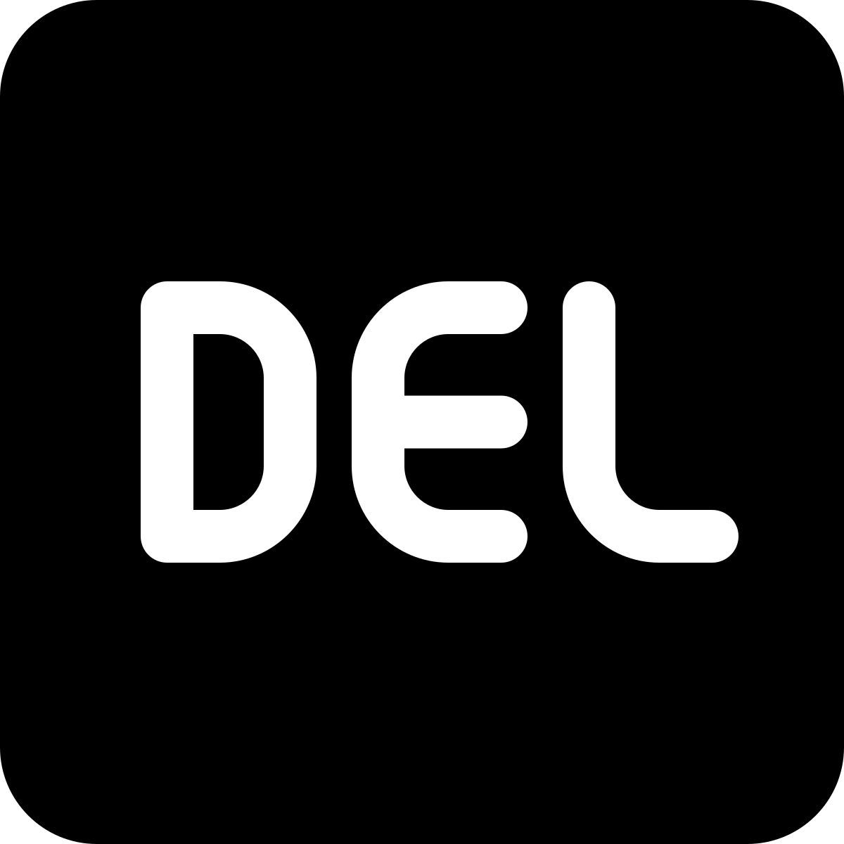 delete key icon