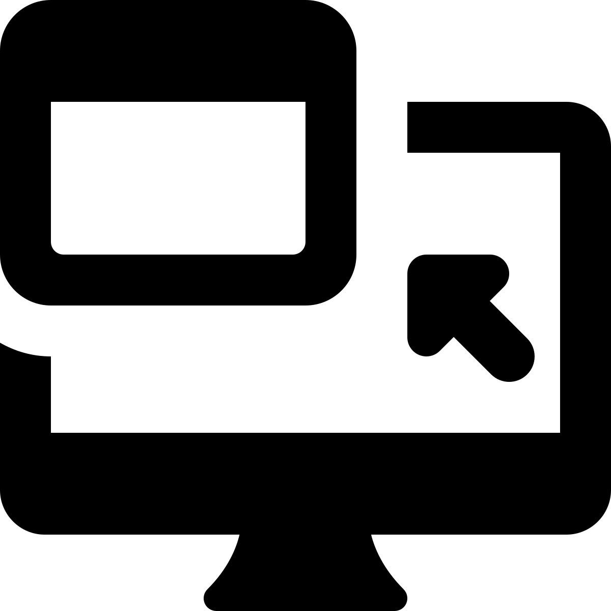Desktop class version of web browser on a computer icon