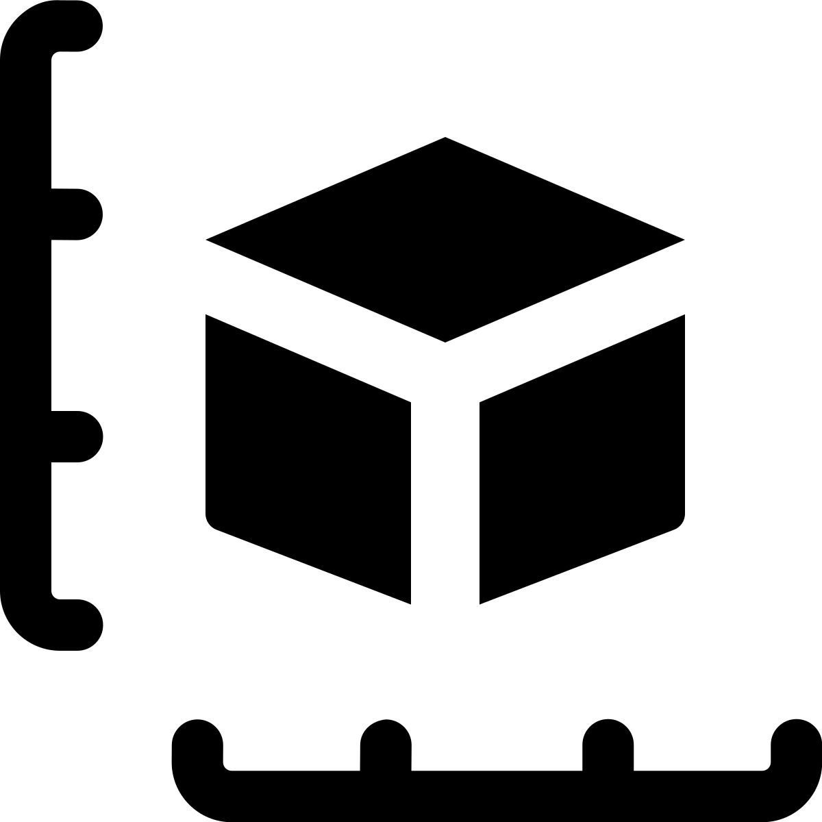 3d box size icon