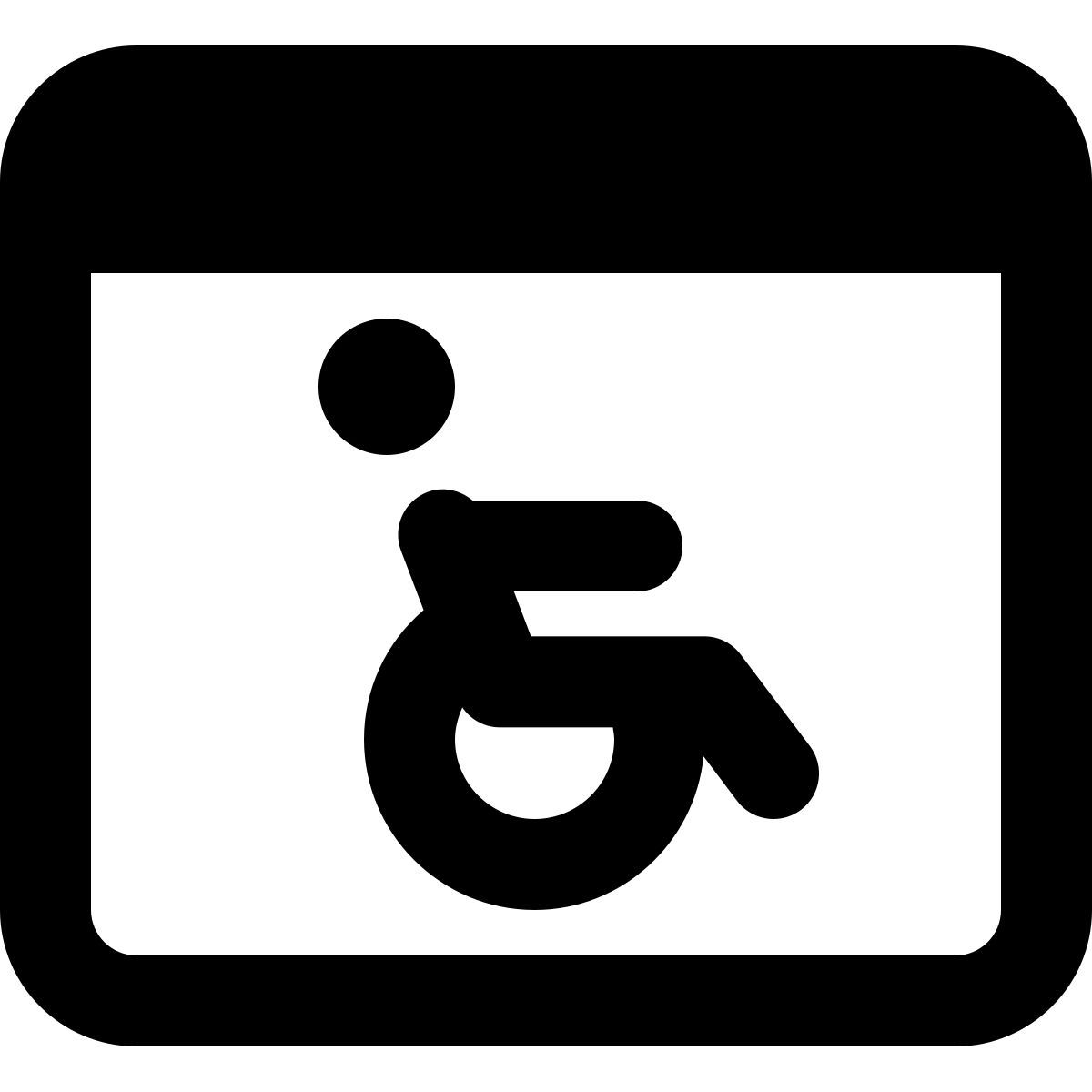 disability wheelchair logotype website for physical disable icon