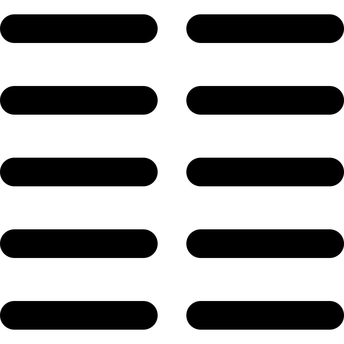 double column rows table document sheet template lines icon
