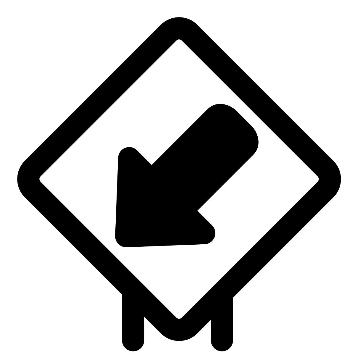 좌측 표지판 유지 icon