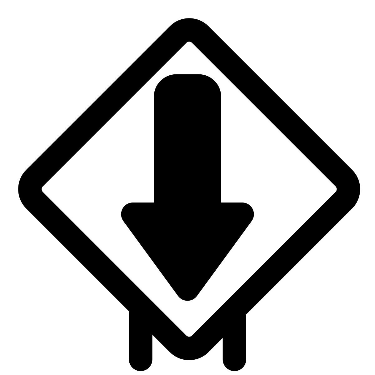 arrow down sign icon