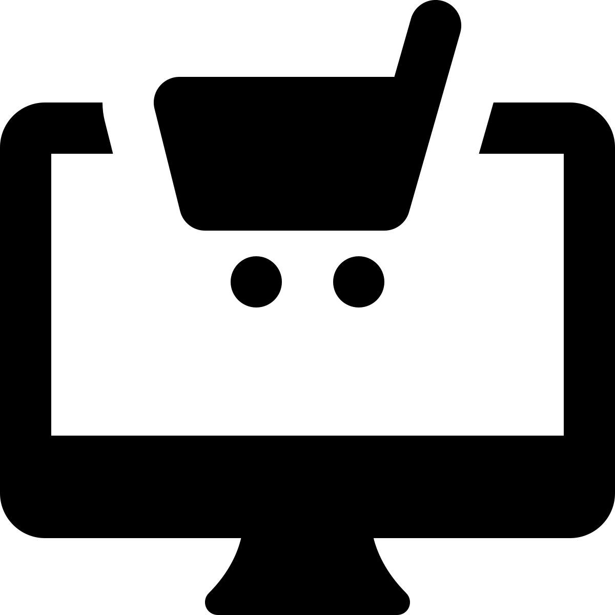 e commercing website portal viewed on desktop computer icon
