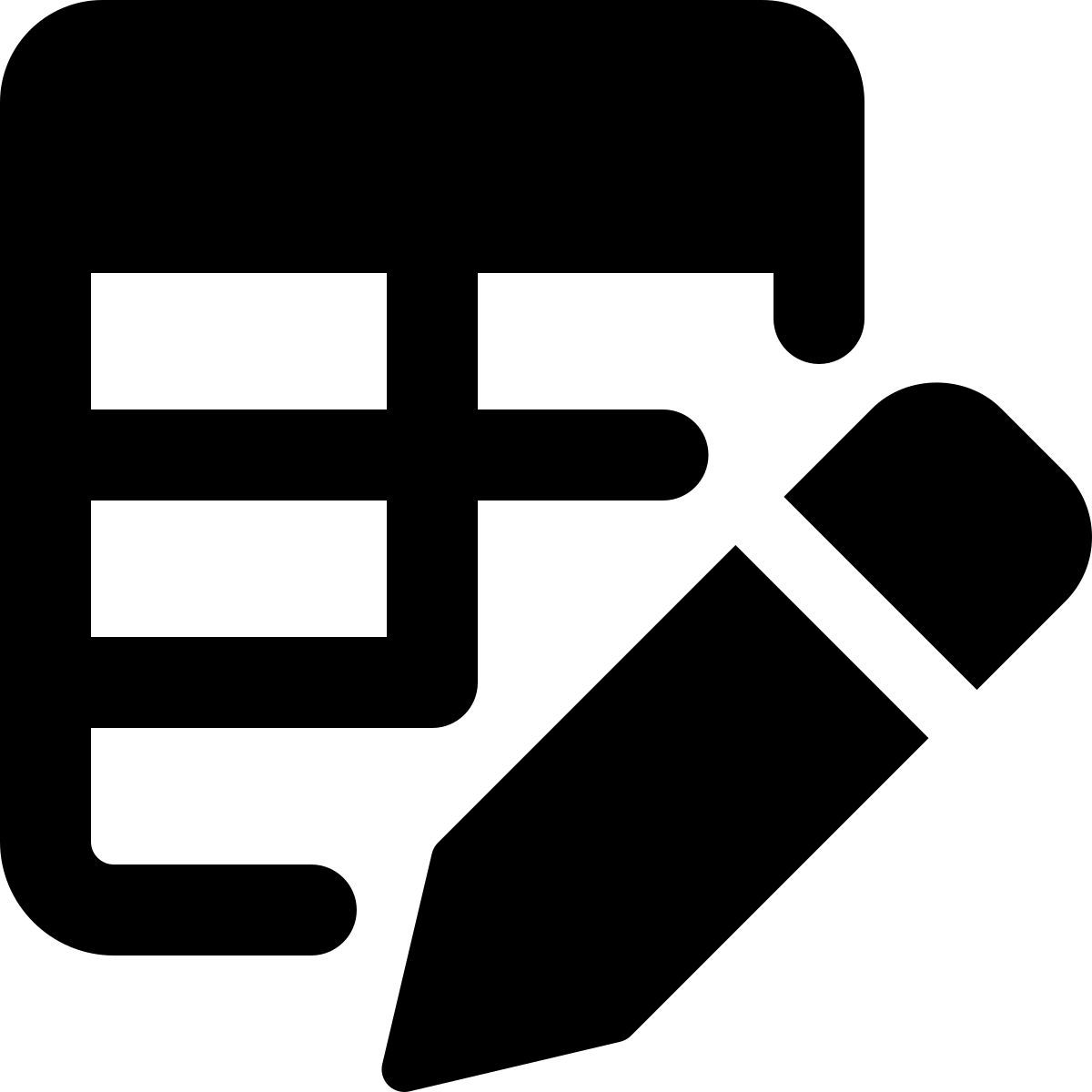 tabelle bearbeiten icon