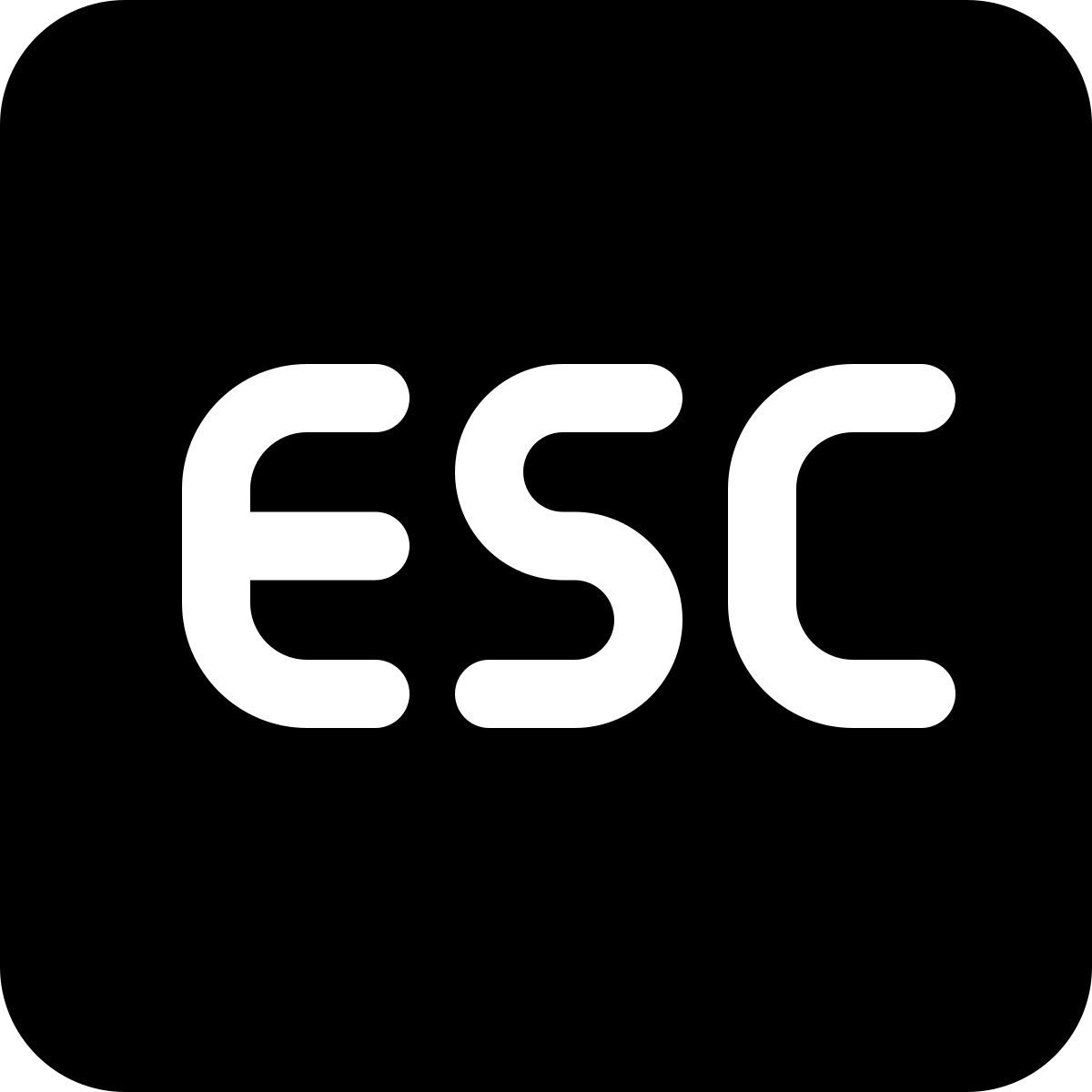 escape key icon