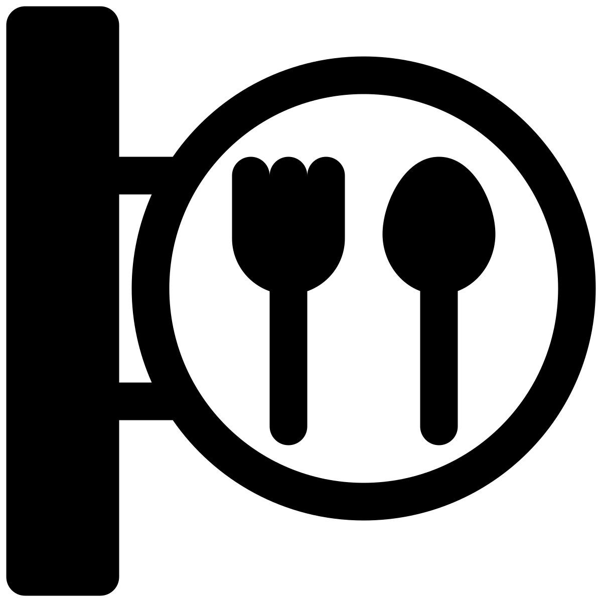 restaurant sign icon