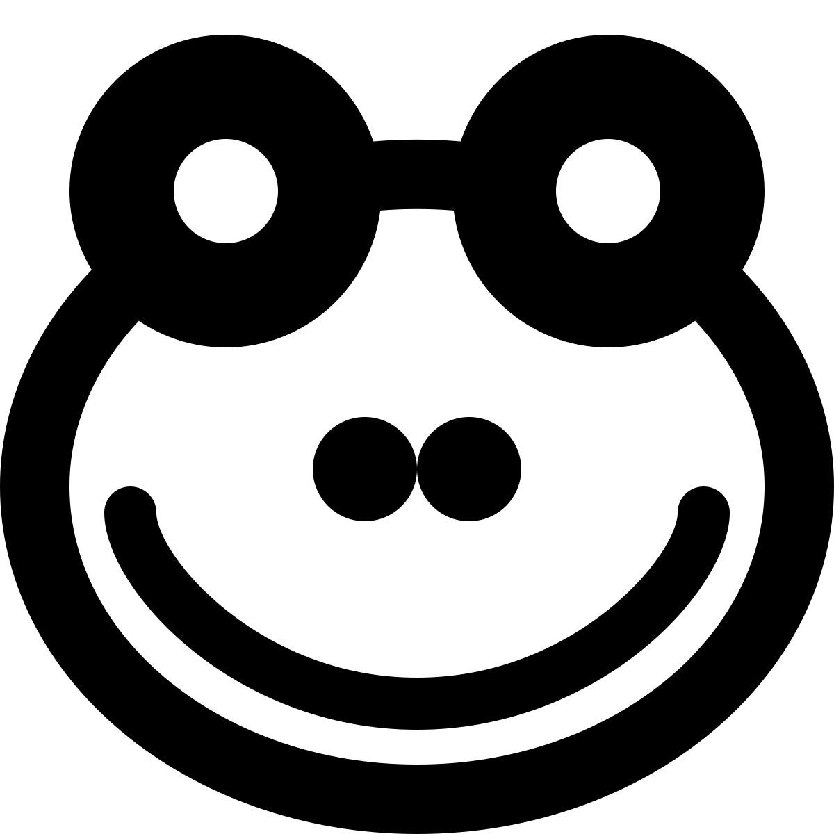 frog short bodied tailless amphibians with big eyes emoji icon