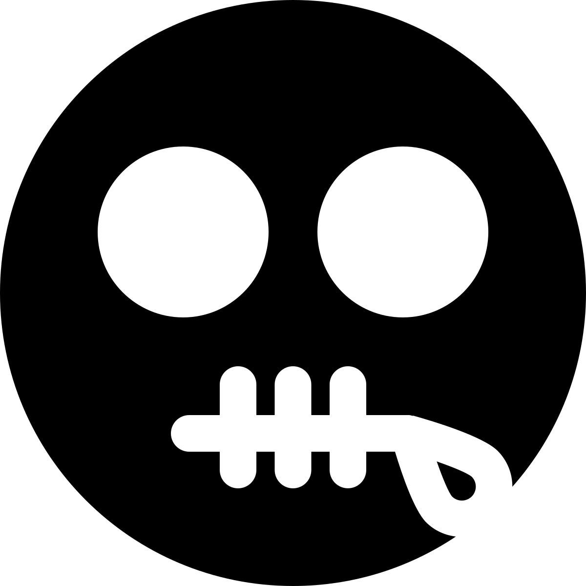 emoji bocca chiusa icon