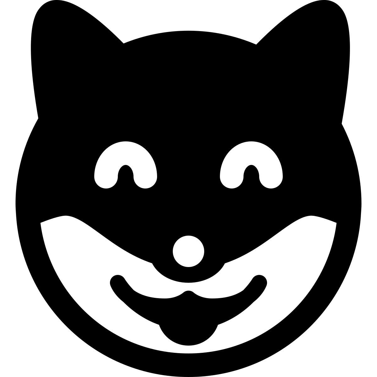 happy smiling dog face with eyes closed emoji icon