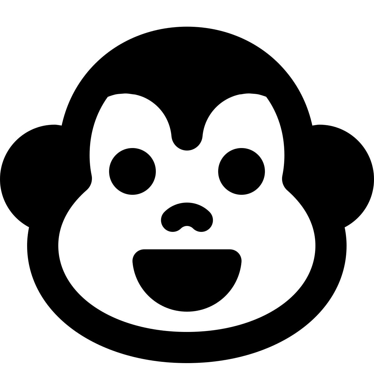 happy smiling monkey face emoji for instant messenger icon