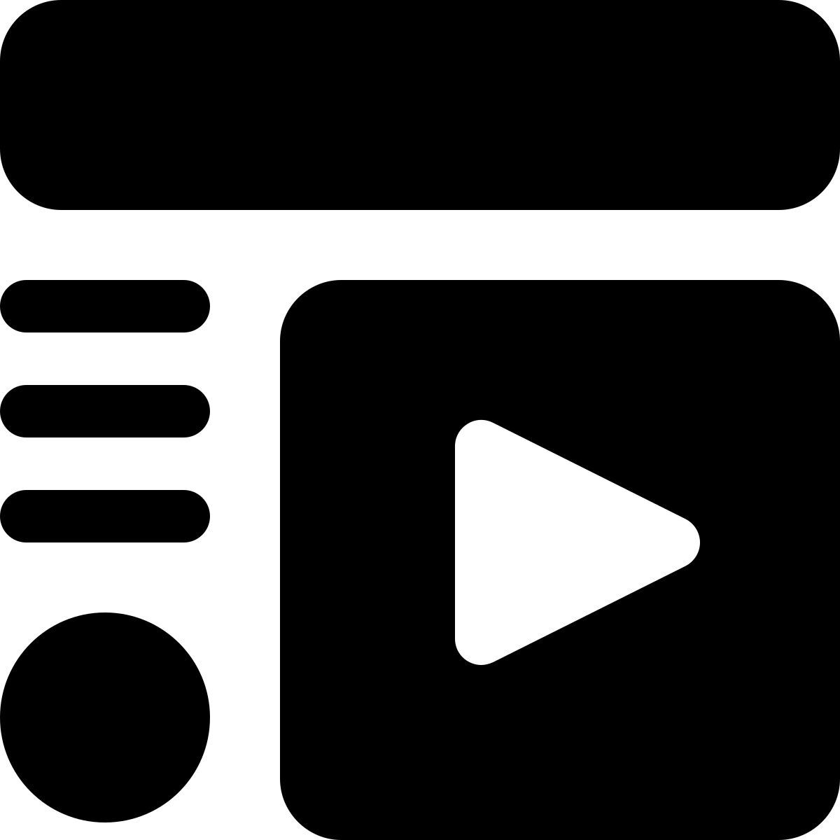 vídeo con texto icon