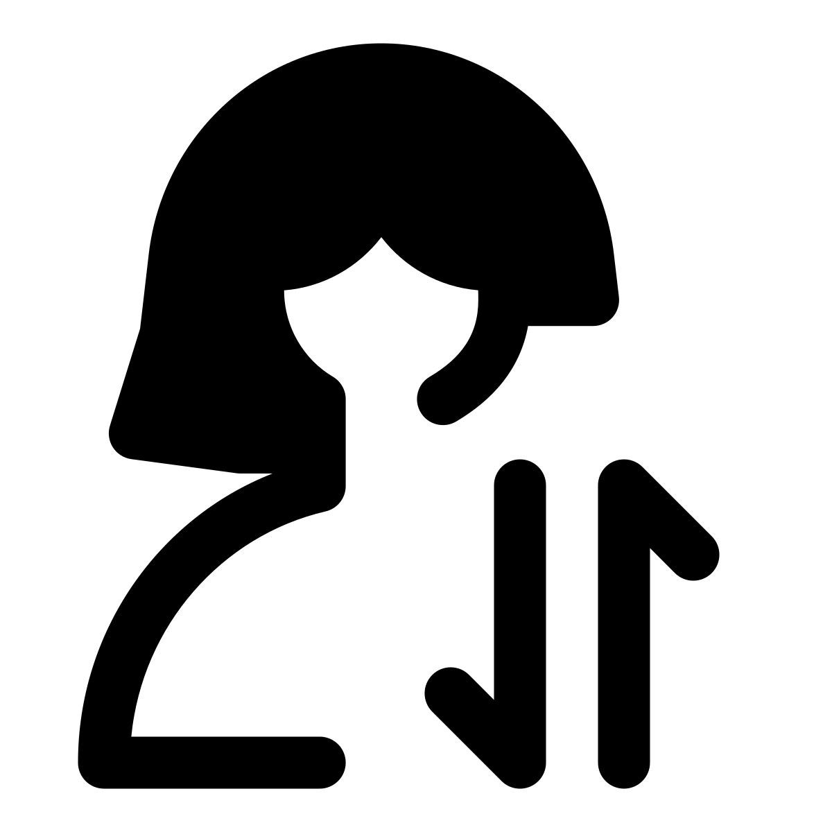 horizontal arrow direction for left and right for cellular data transfer icon