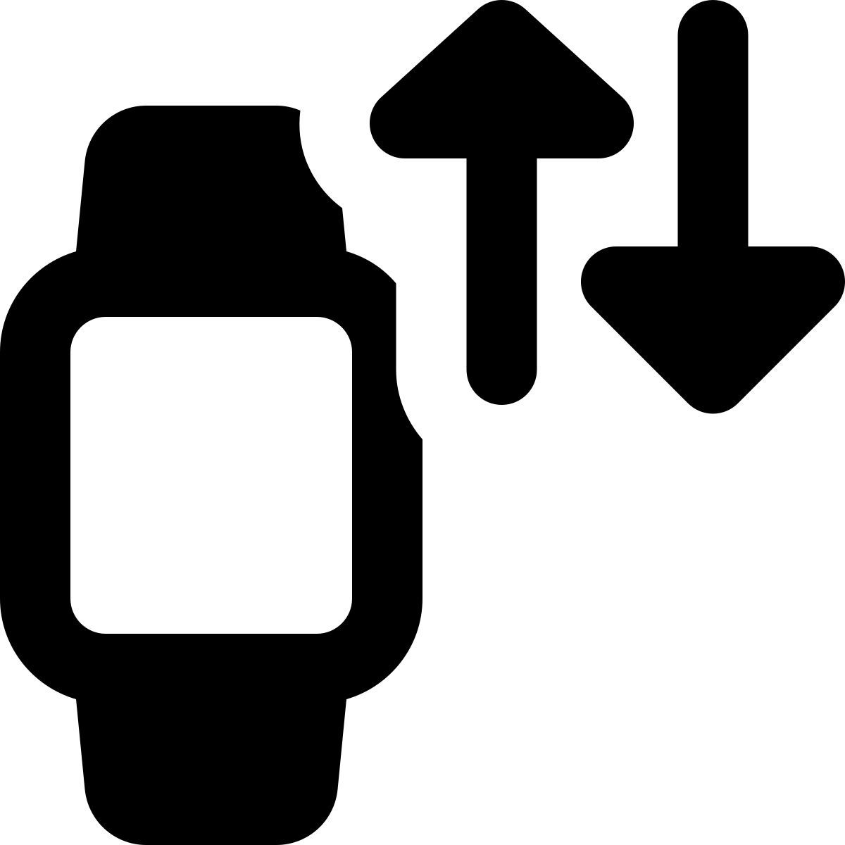 smartwatch data exchange icon