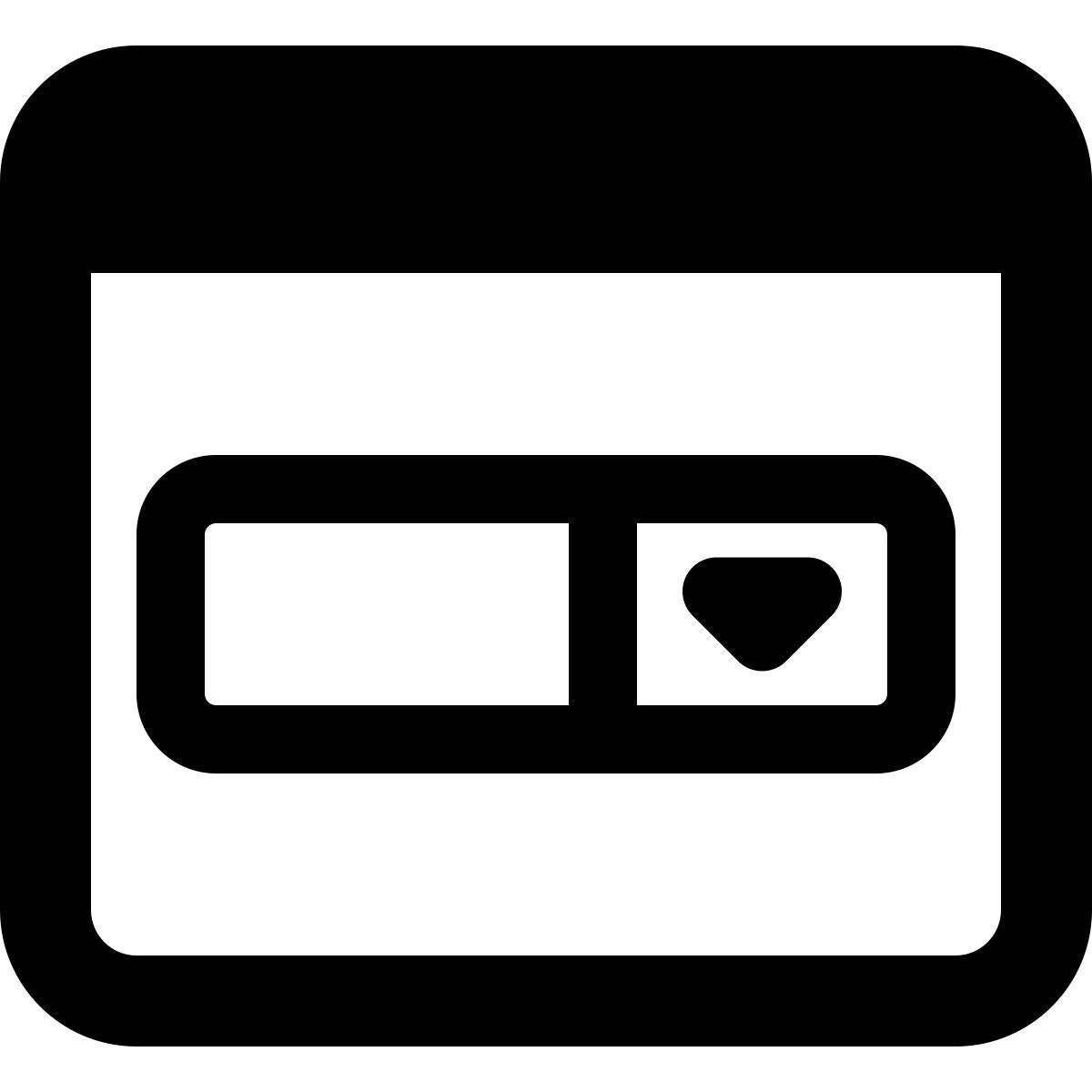 dropdown menu icon