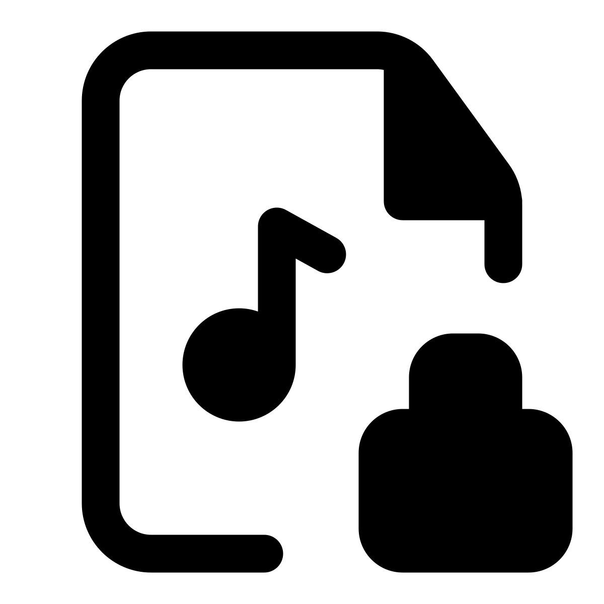 archivo de música bloqueado icon
