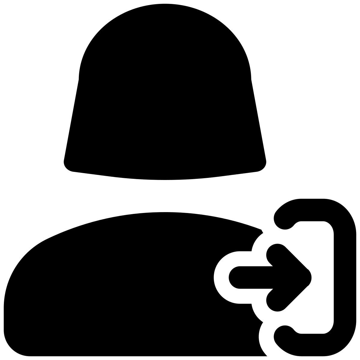 locking the profile of a single female user isolated on a white background icon