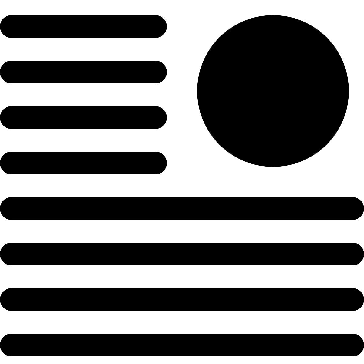 enroulement du texte icon