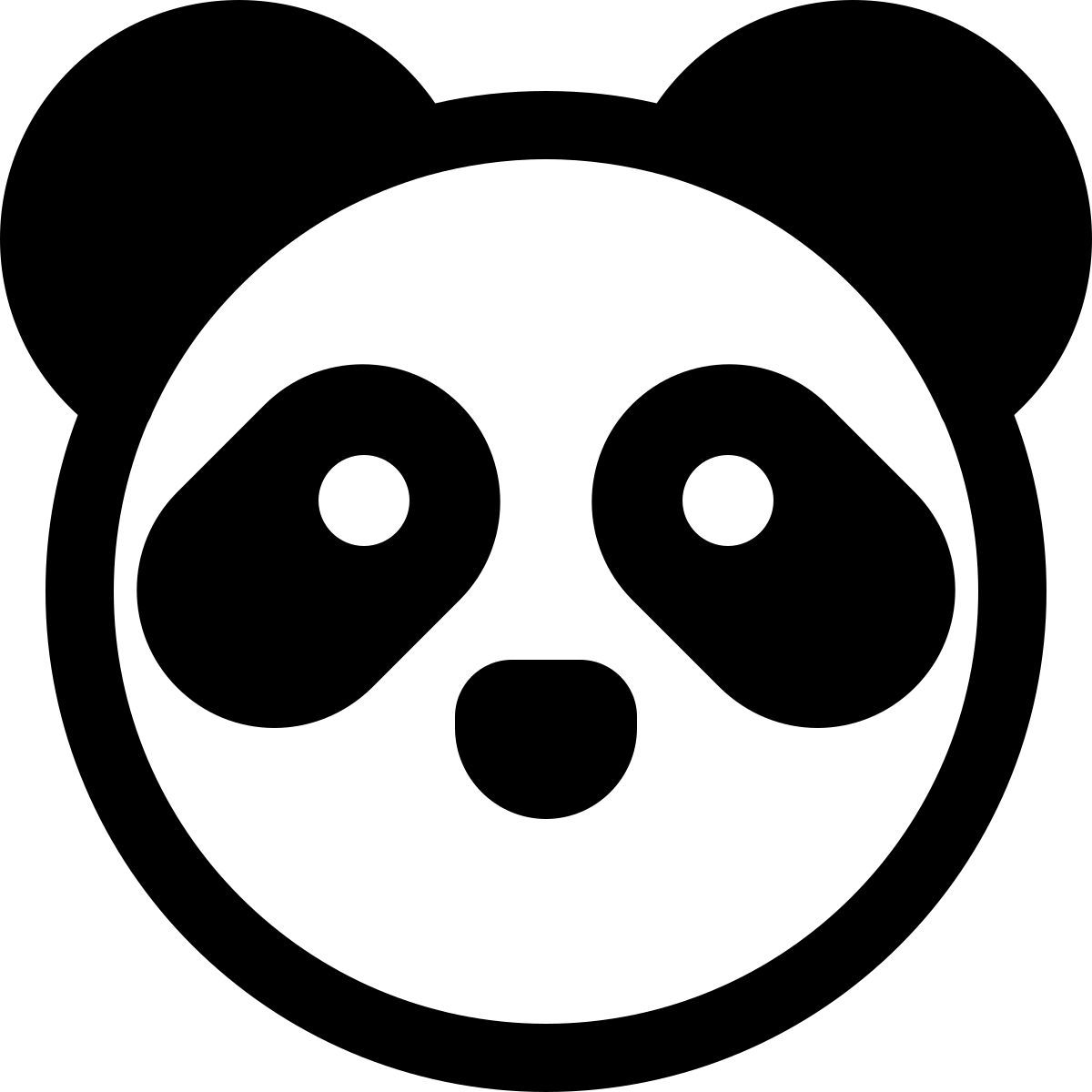 mouthless panda emoji pictorial representation send on messenger icon