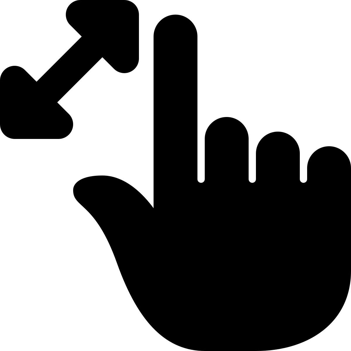 zoom in gesture icon