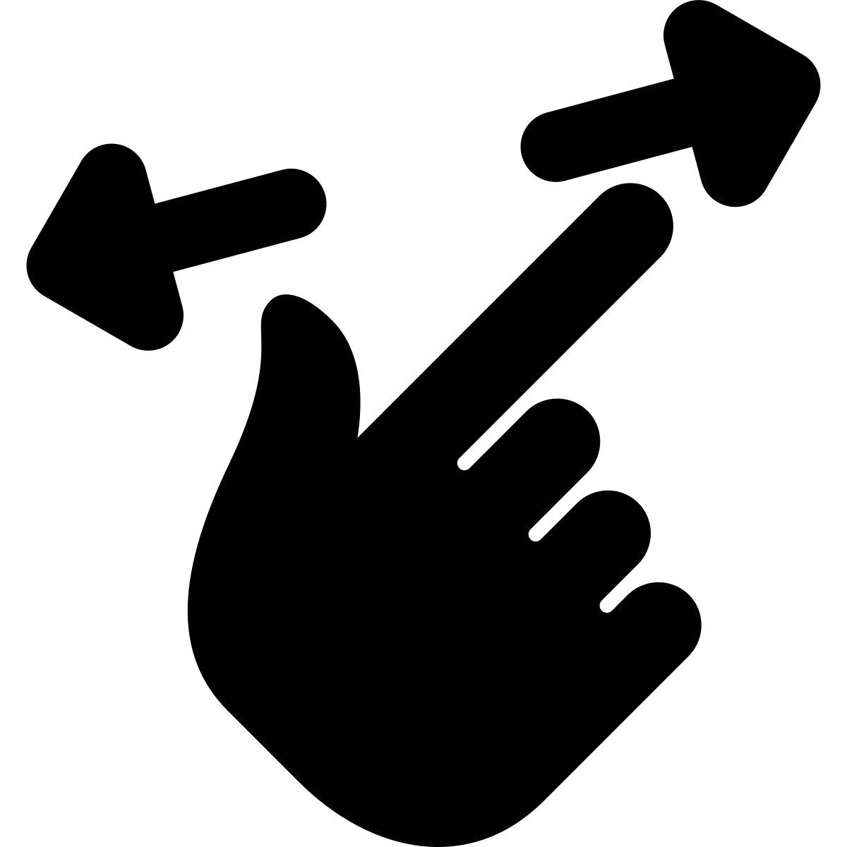 two finger zoom out icon