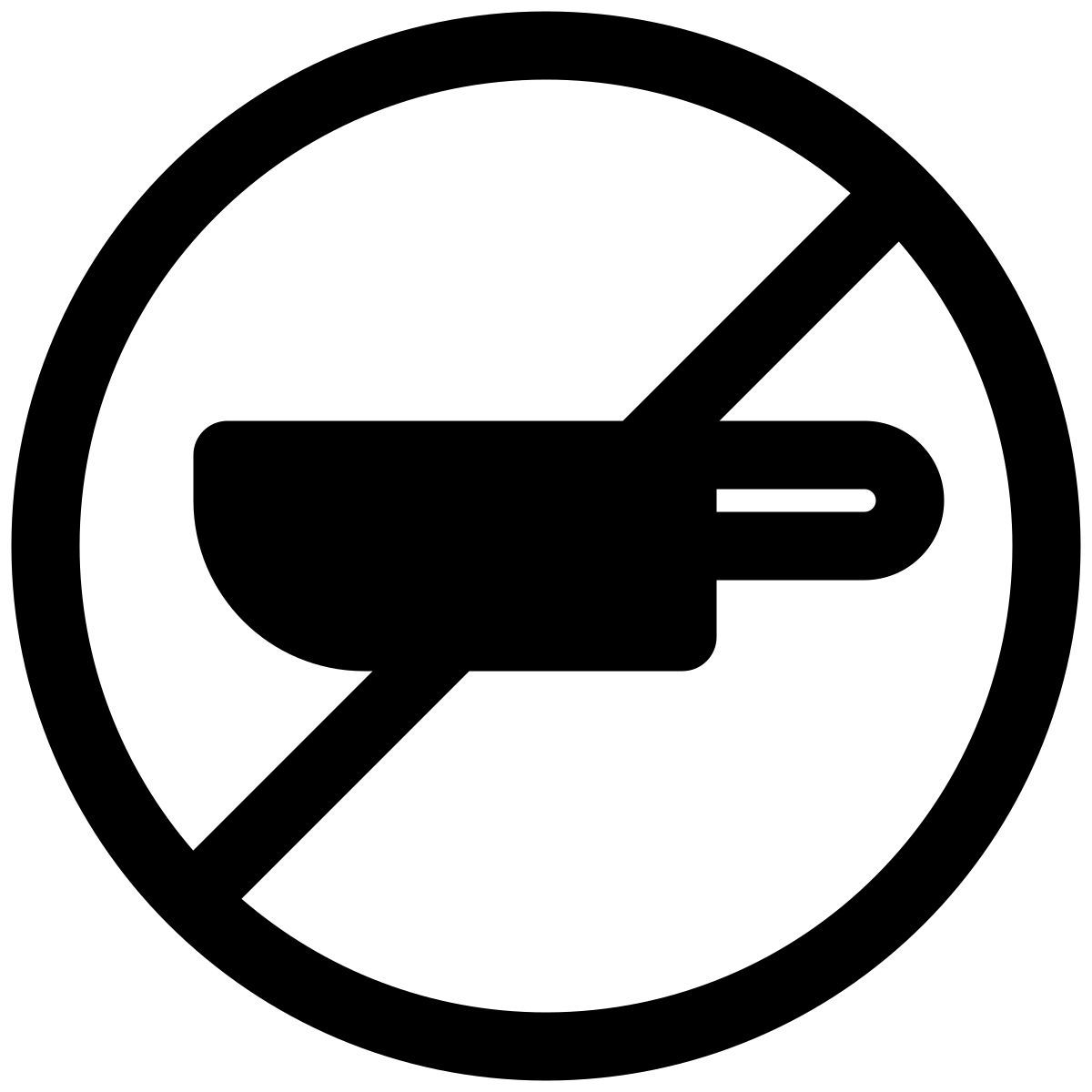 pas d'objets tranchants icon