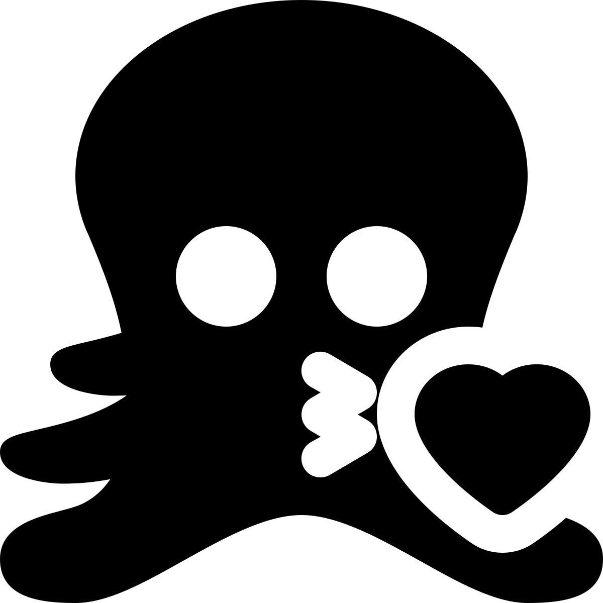 octopus blows a kiss pictorial representation emoticon icon