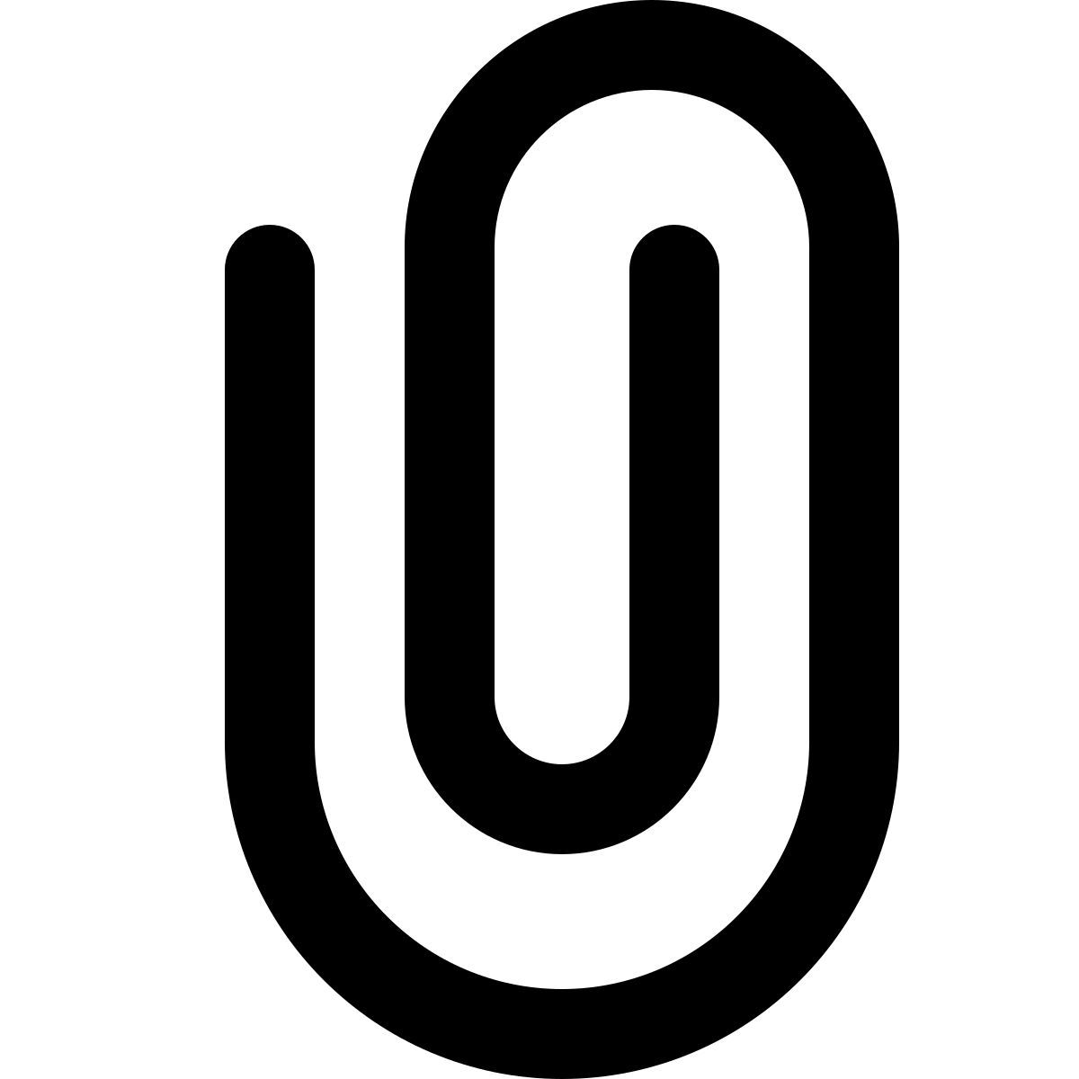 paper clip logotype for file attachment in email application icon