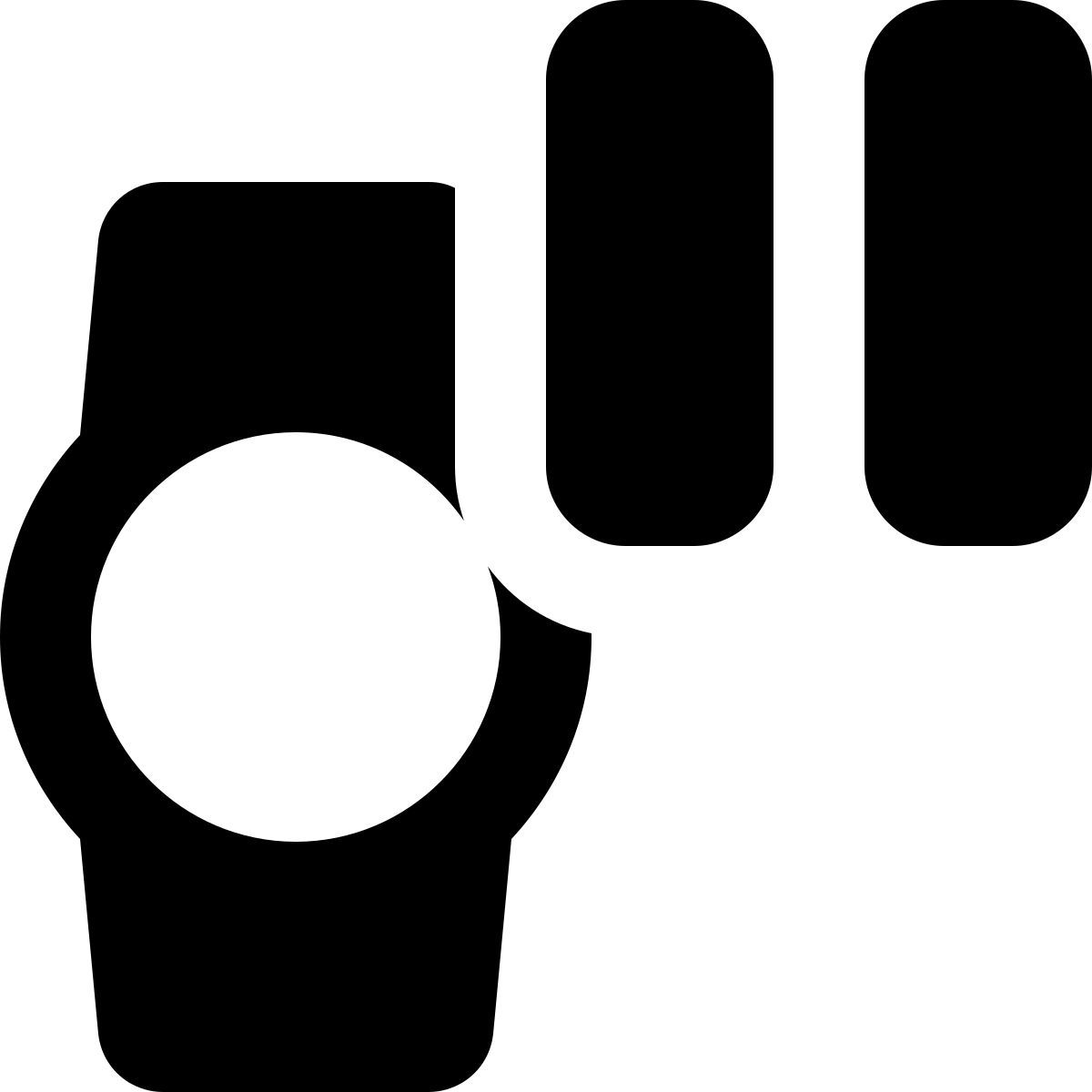 smartwatch pause button icon