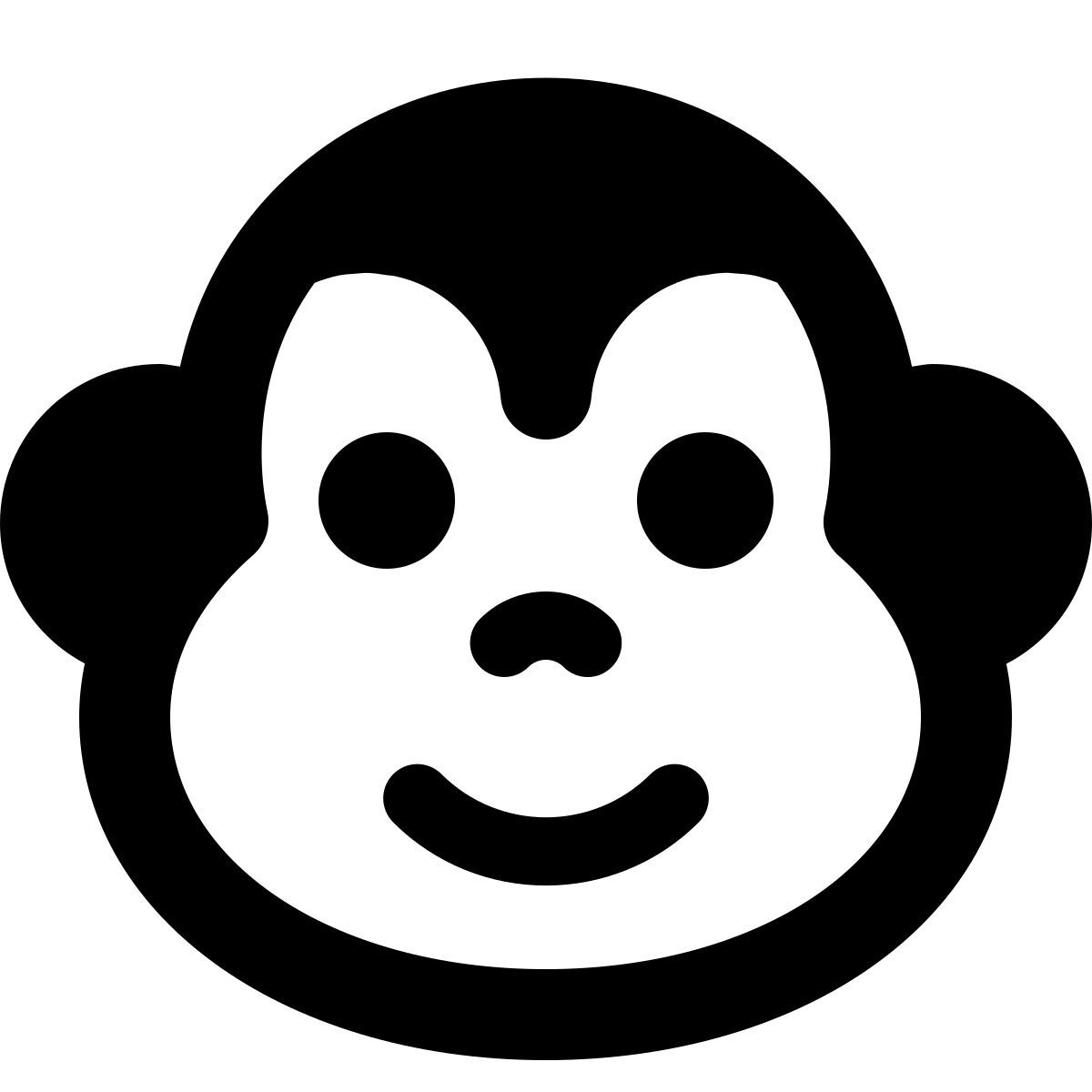 representación pictórica del emoji de mono para chatear icon