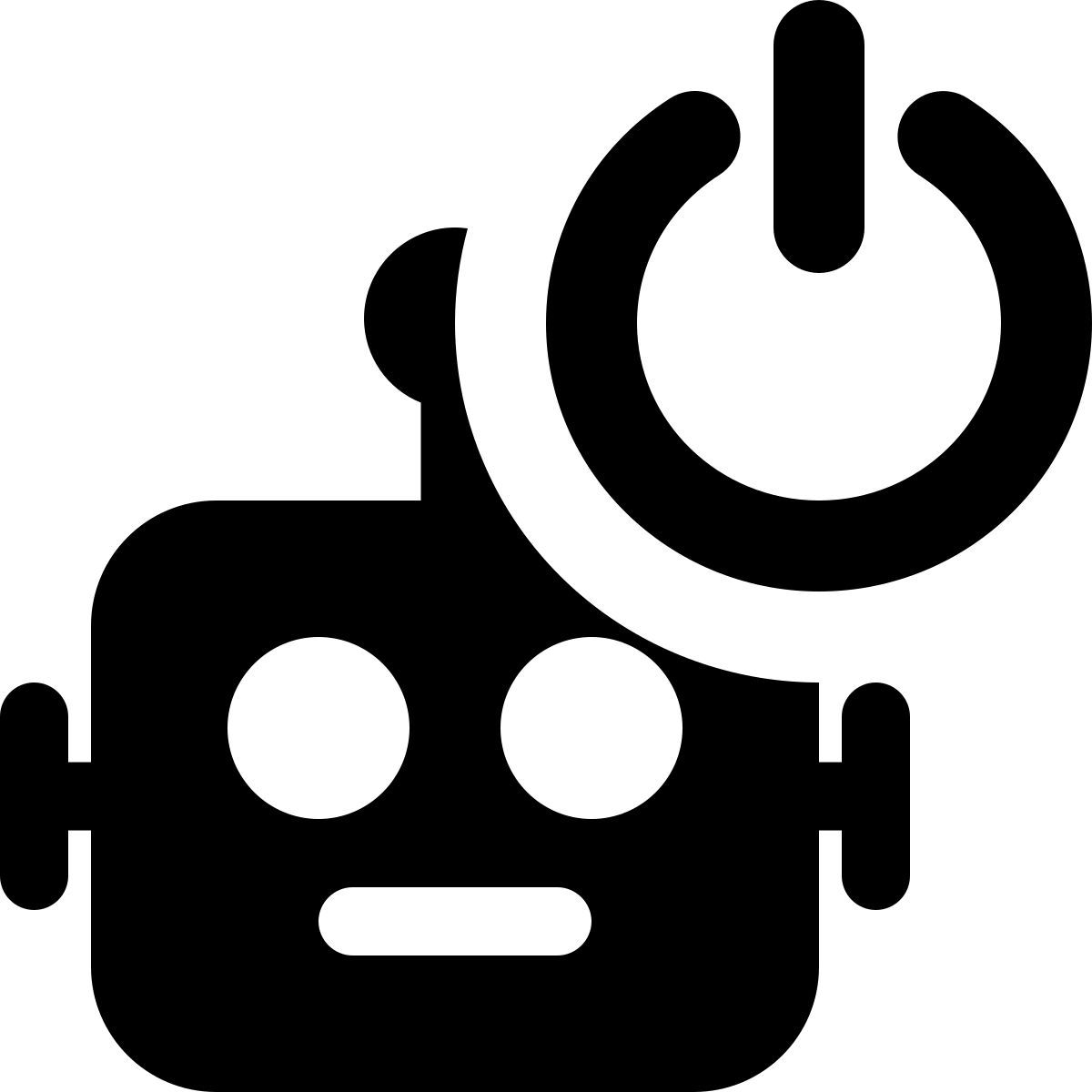 pulsante di accensione del robot icon