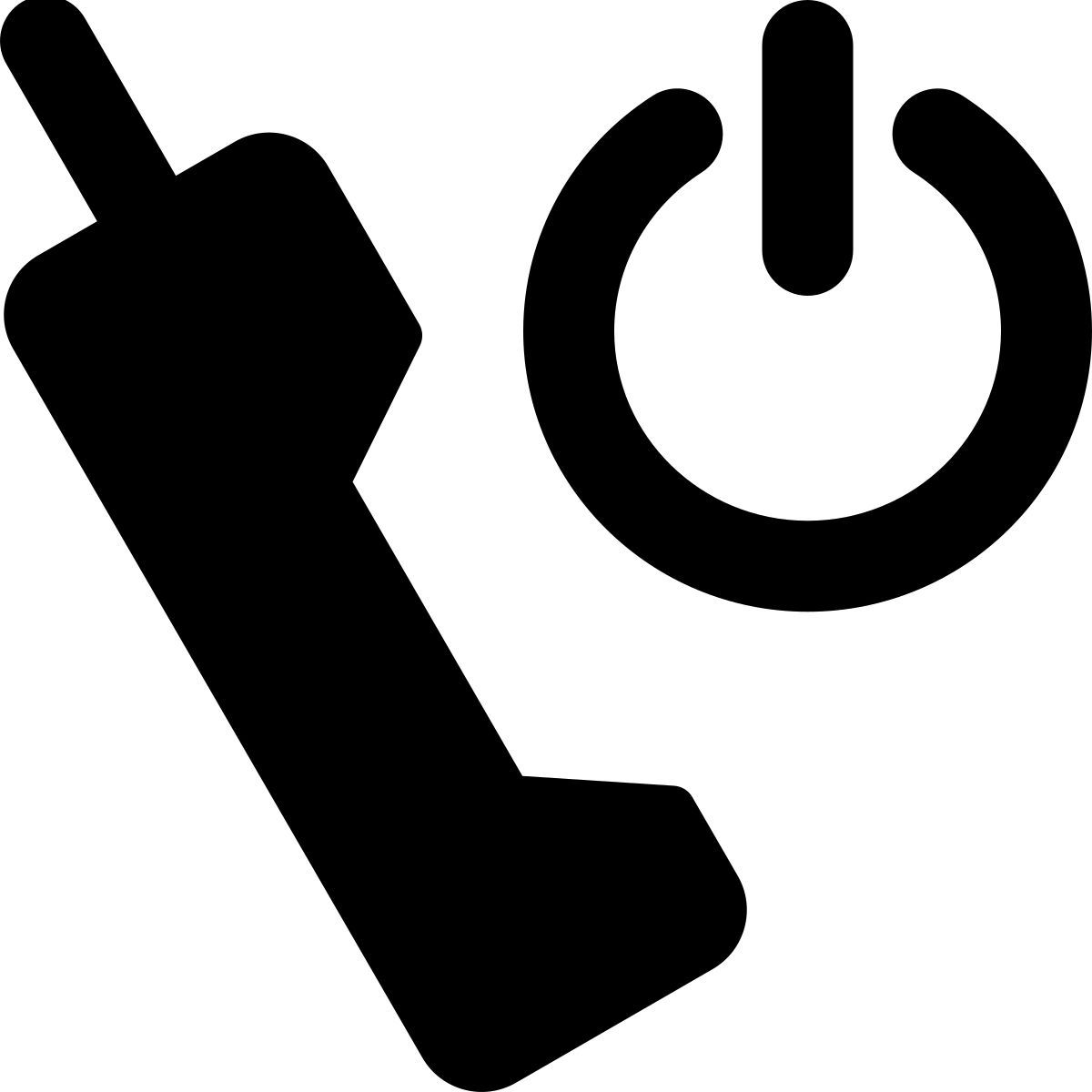 botón de encendido y apagado del teléfono satelital icon