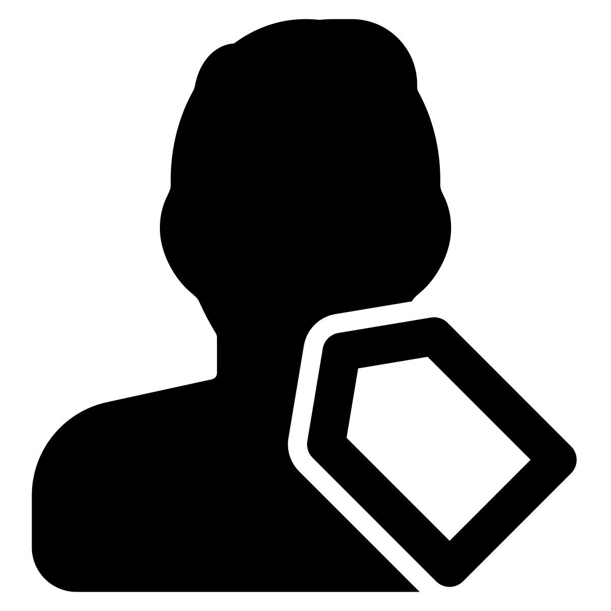 user with price tag icon