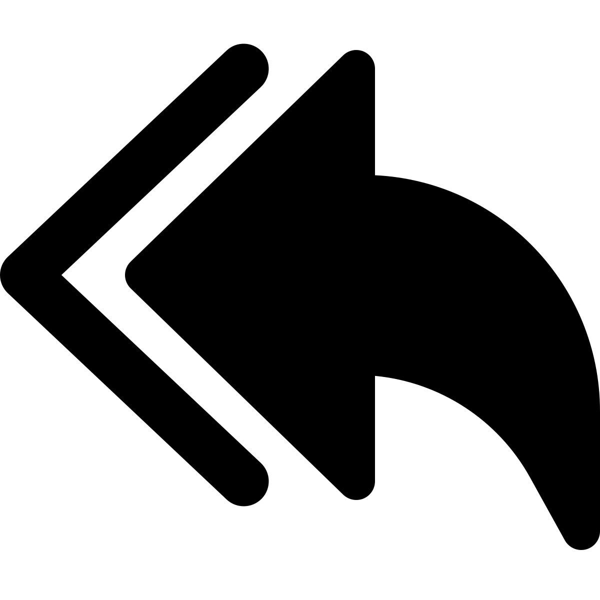 reply all arrows icon
