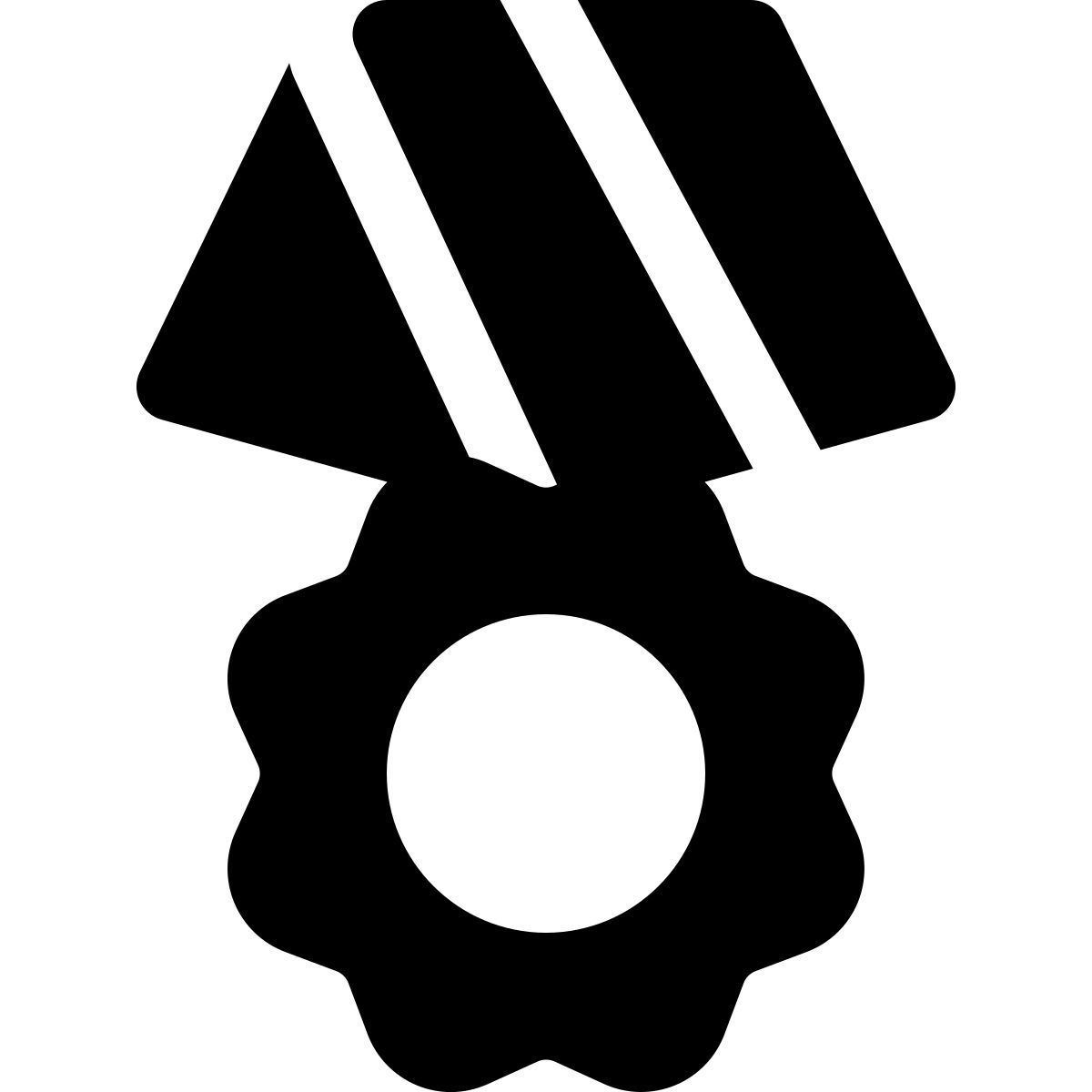 flower shaped medal icon