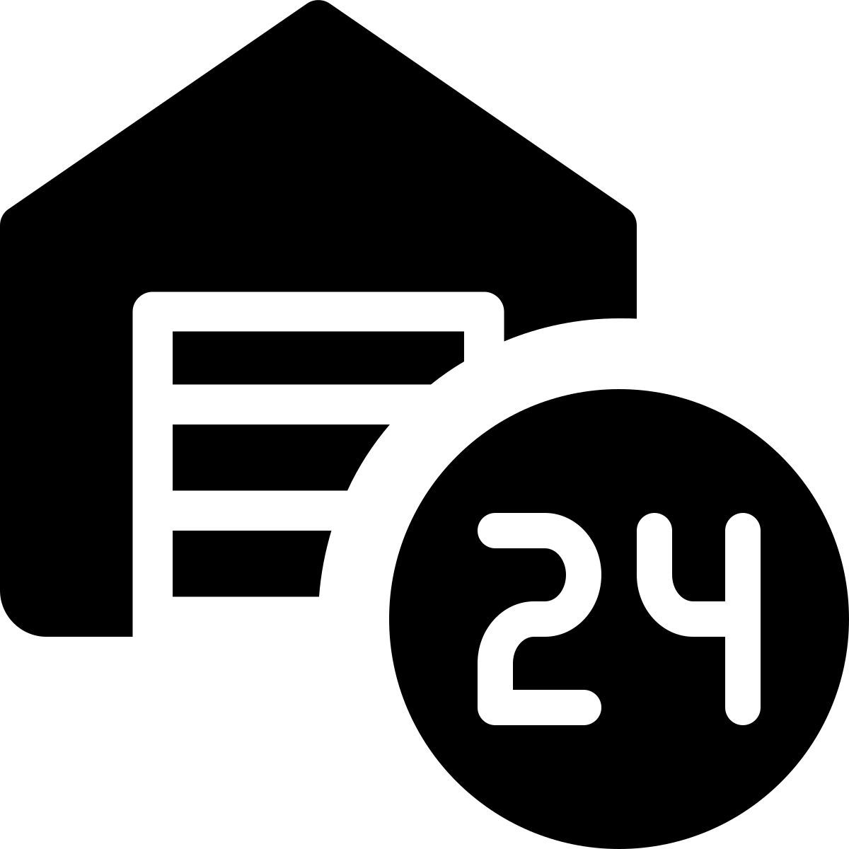 24/7 warehouse icon