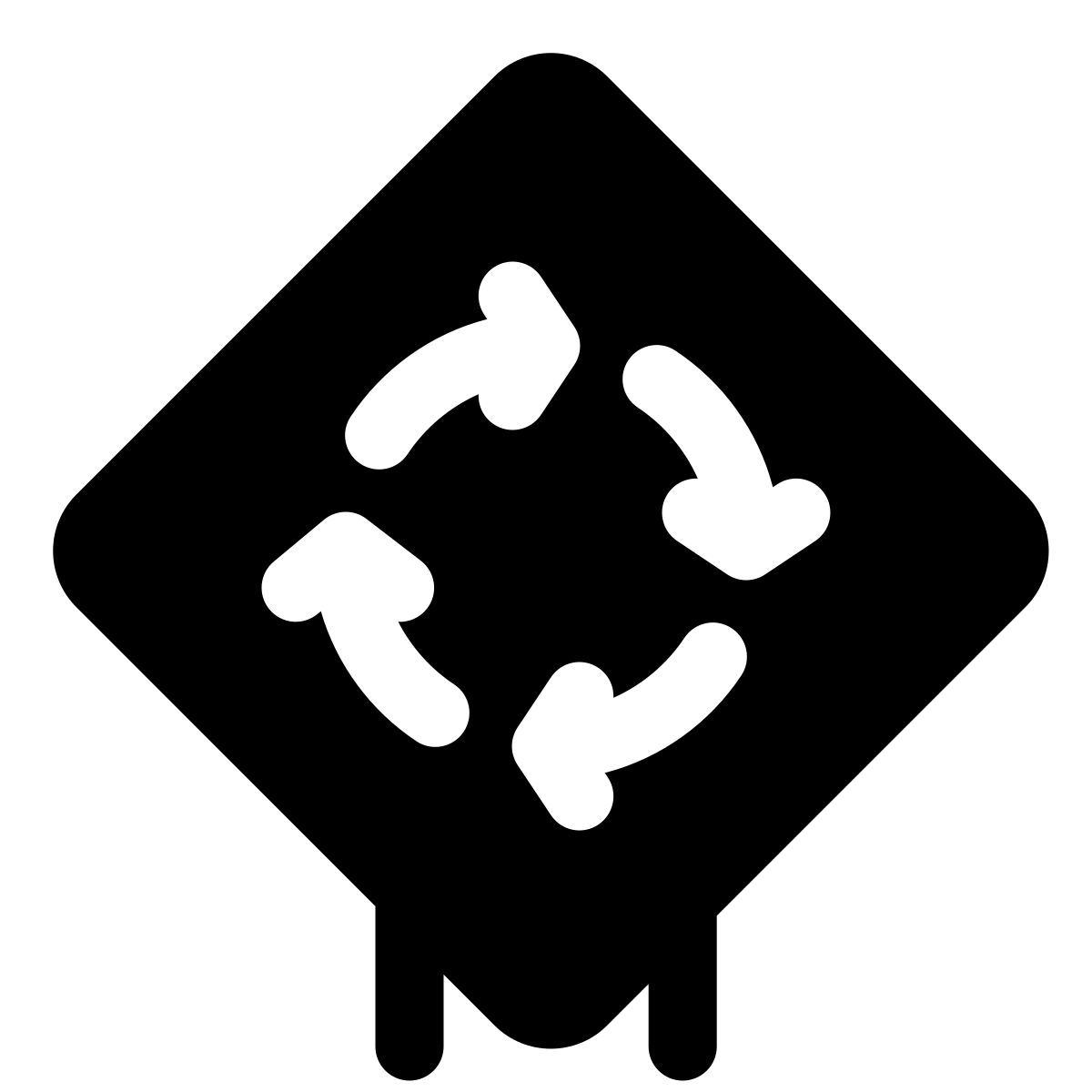 roundabout sign icon