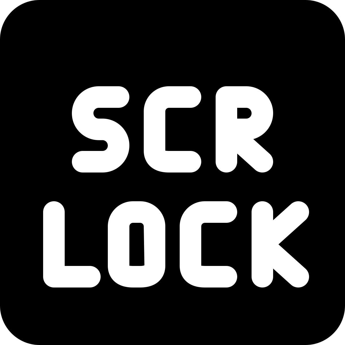scroll lock key icon