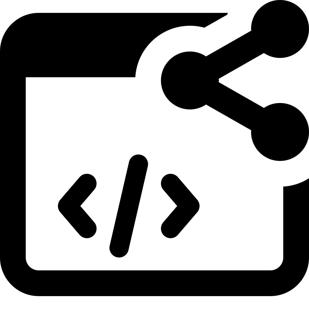 share programming code icon