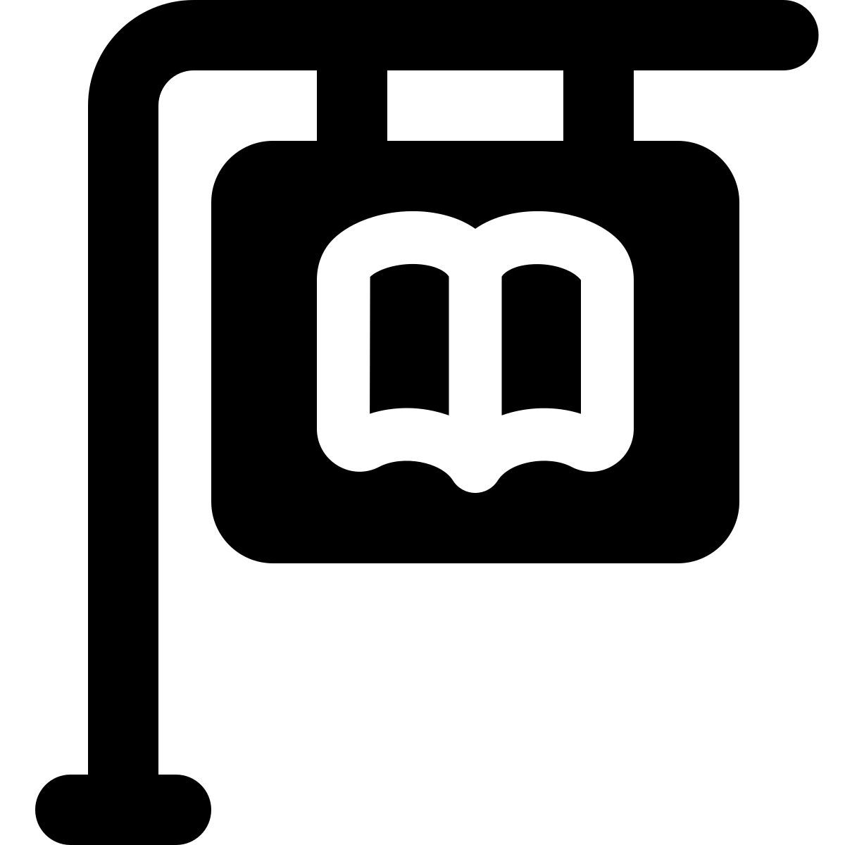 insegna della biblioteca icon
