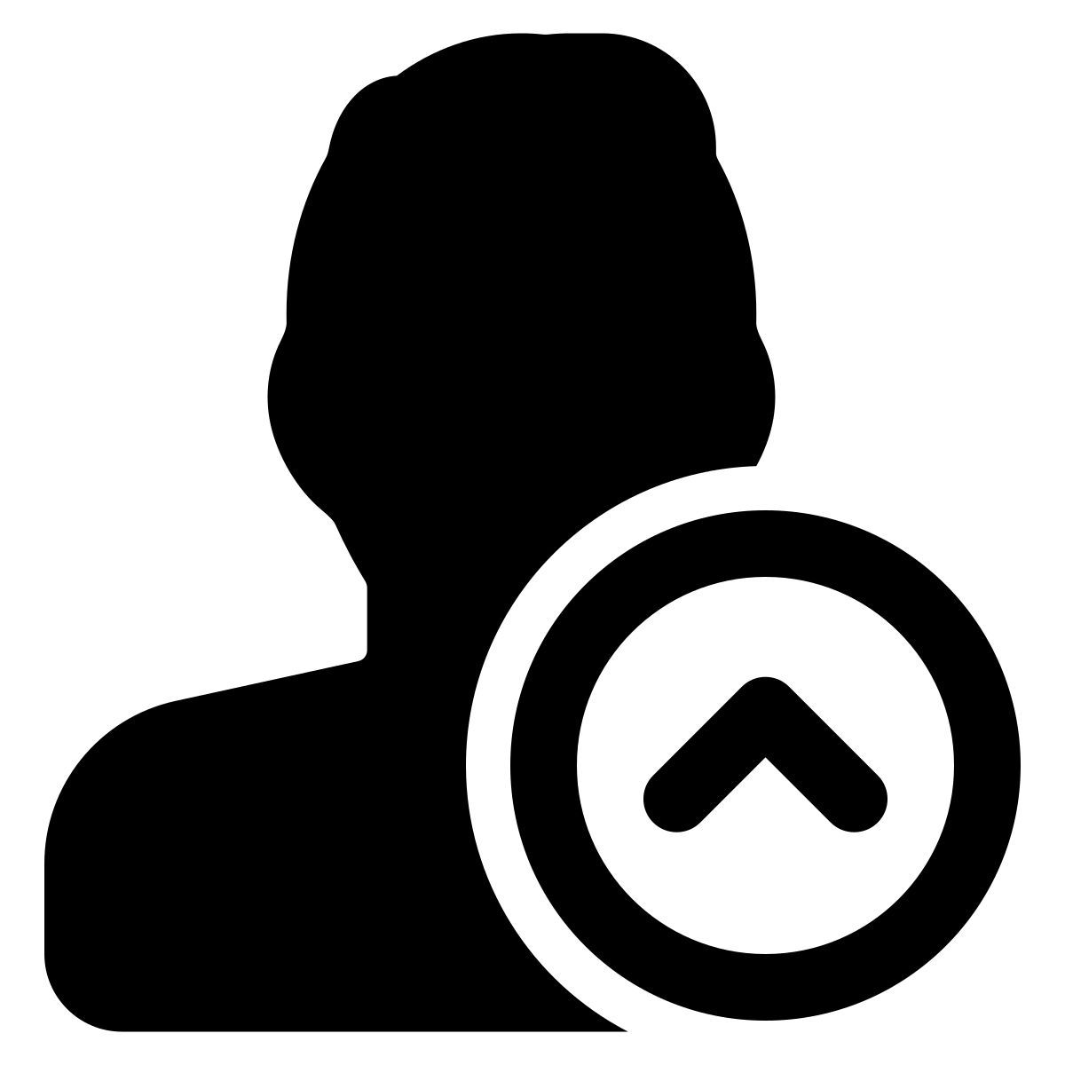 up arrow user icon