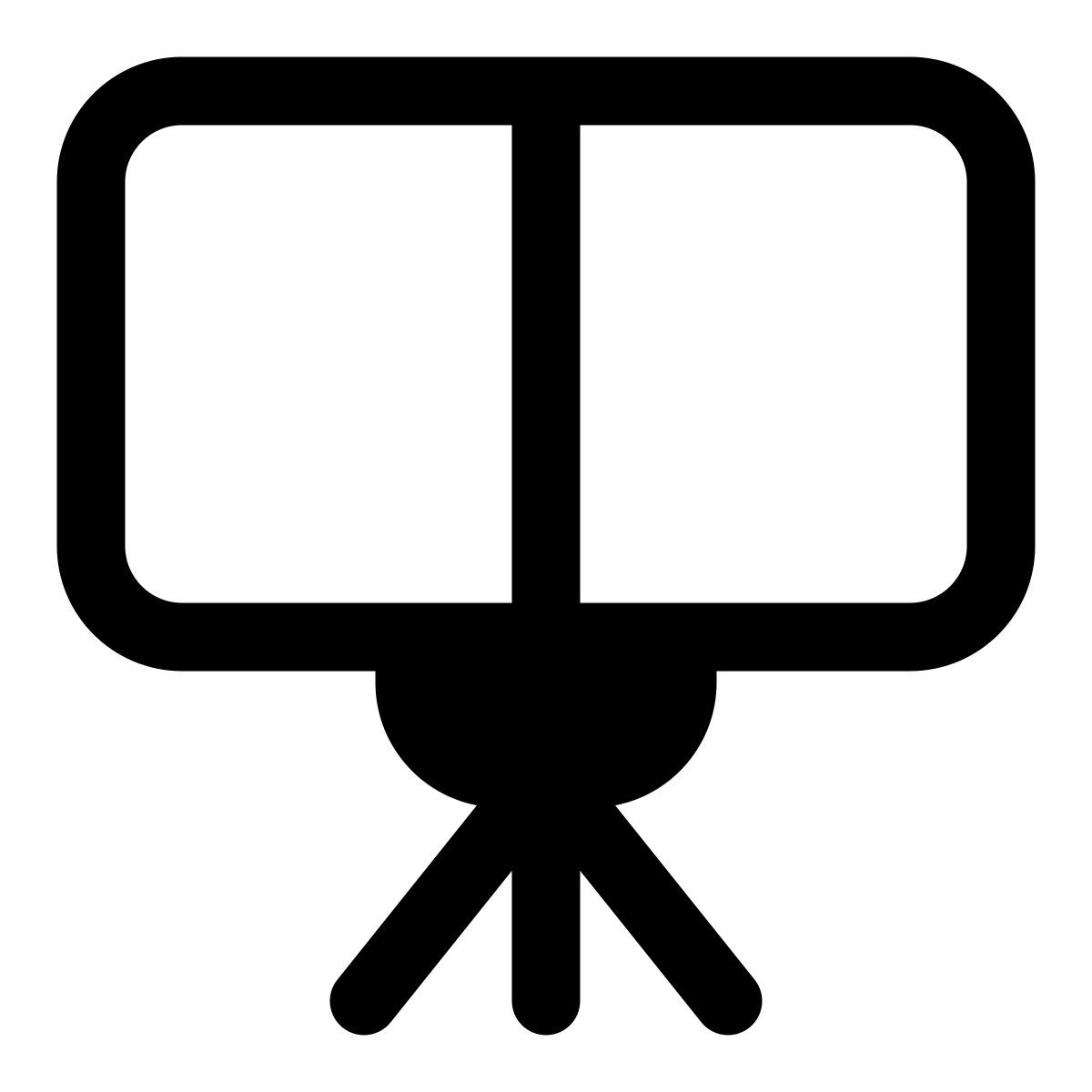 smartphone mit geteiltem bildschirm icon