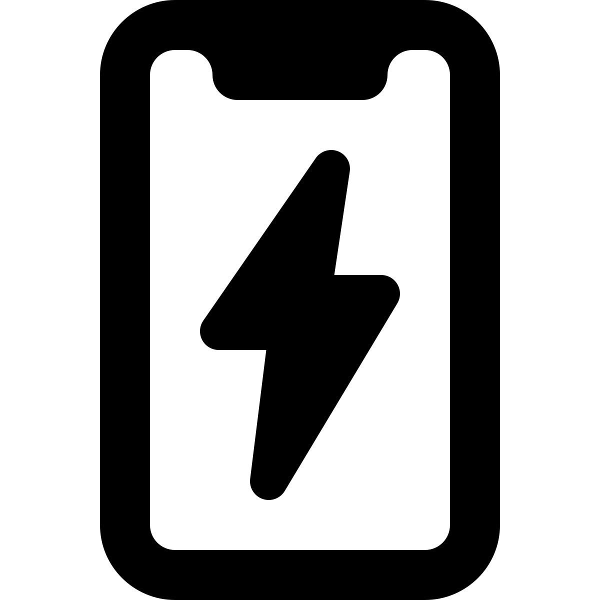 charging smartphone icon