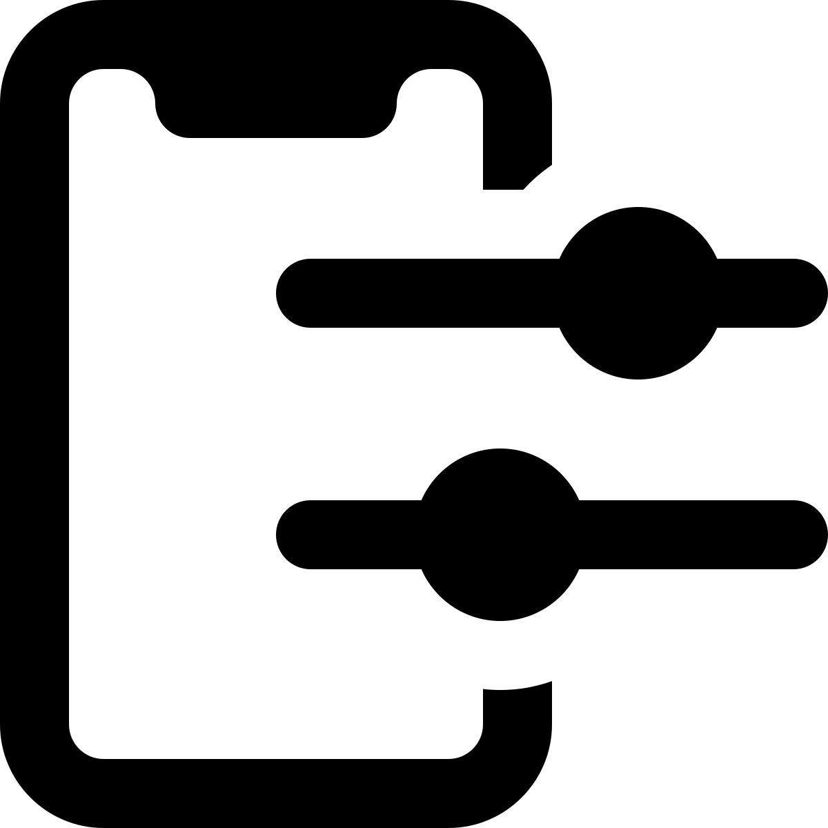 smartphone sliders icon