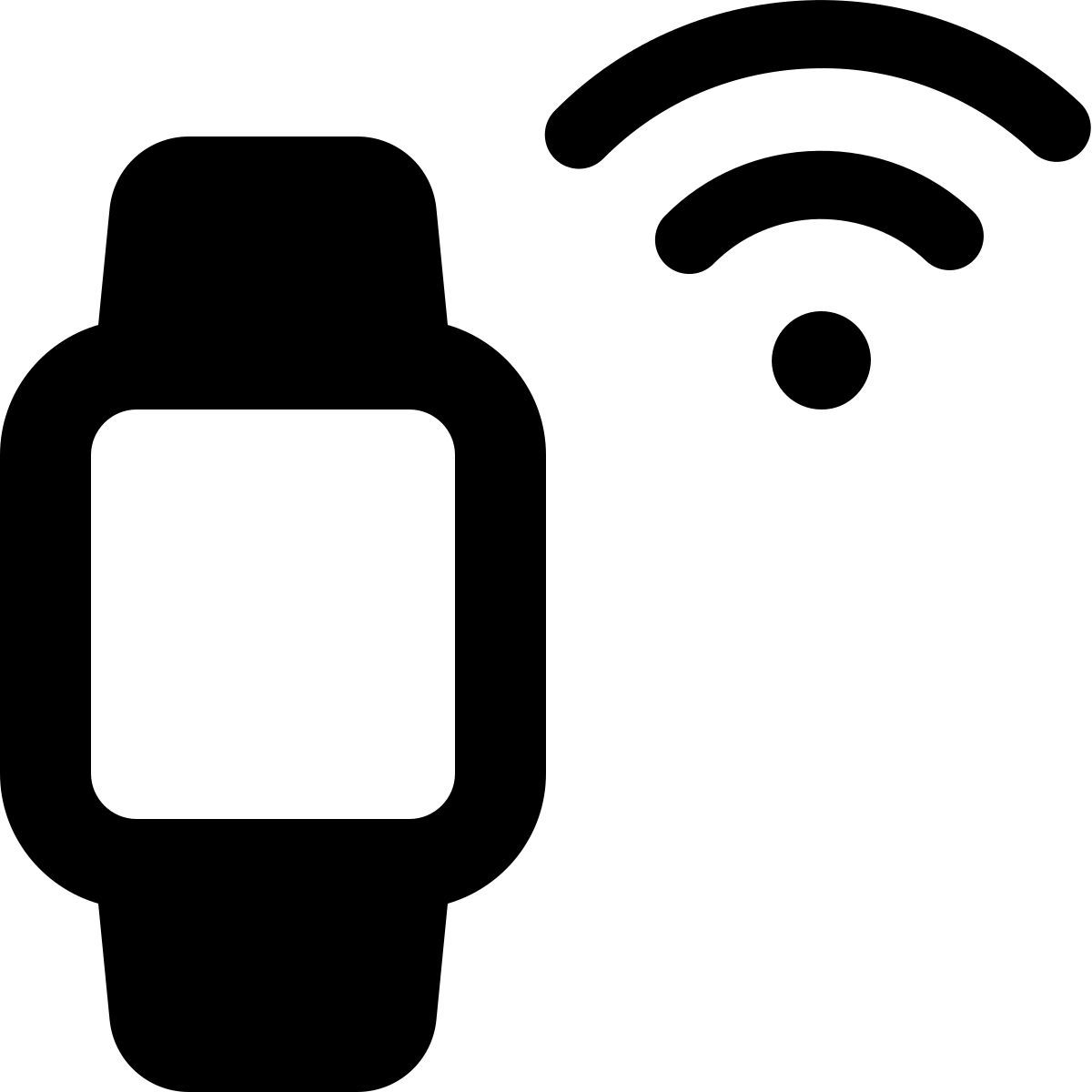 smartwatch with wi fi icon