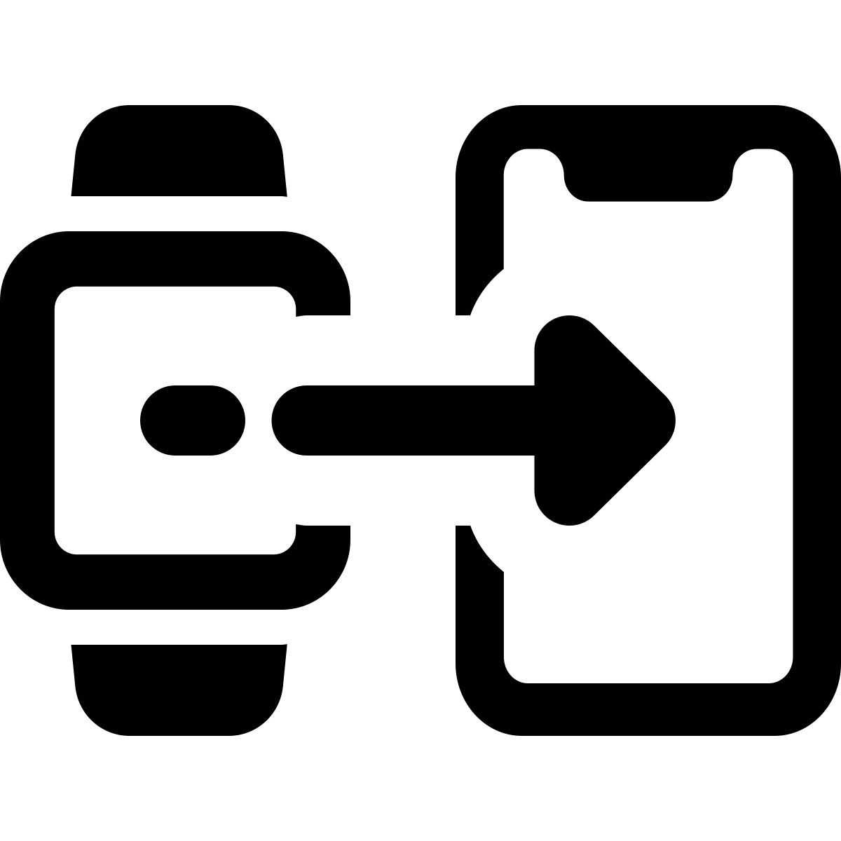 la montre intelligente envoie directement des médias au téléphone mobile icon